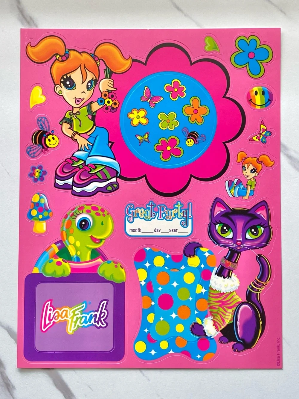 VTG Lisa Frank cutouts and frames sheets set of 4